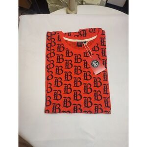 Bay FC Football Club Mens Orange All Over Print Logo T-Shirt Size Medium NWT
